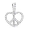 14K White Gold Round Diamond Peace Sign Heart Pendant 0.63ct -Outlet Radiant Bijou Store 14k gold round diamond peace sign heart pendant 063ct p 27782 wh