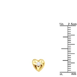 14K Yellow Gold Round Diamond Puffed Heart Pendant 0.03ct -Outlet Radiant Bijou Store 14k gold round diamond puffed heart pendant 003ct p 27707 rulerye