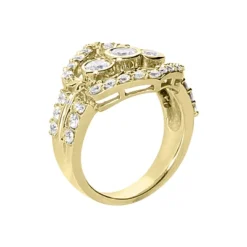 14K White Gold Round Diamond Right Hand Ladies Ring 1.45ct -Outlet Radiant Bijou Store 14k gold round diamond right hand ladies ring 145ct p 29819 back yellow