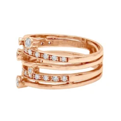 14K White Gold Round Diamond Right Hand Women's Ring 0.40ct 14.5mm 15 14K White Gold Round Diamond Right Hand Women's Ring 0.40ct 14.5mm -Outlet Radiant Bijou Store 14k gold round diamond right hand womens ring 040ct p 29804 backro