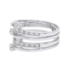 14K White Gold Round Diamond Right Hand Women's Ring 0.40ct 14.5mm 13 14K White Gold Round Diamond Right Hand Women's Ring 0.40ct 14.5mm -Outlet Radiant Bijou Store 14k gold round diamond right hand womens ring 040ct p 29804 backwh