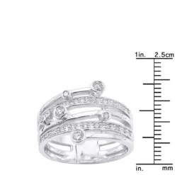 14K White Gold Round Diamond Right Hand Women's Ring 0.40ct 14.5mm 17 14K White Gold Round Diamond Right Hand Women's Ring 0.40ct 14.5mm -Outlet Radiant Bijou Store 14k gold round diamond right hand womens ring 040ct p 29804 rulerwh