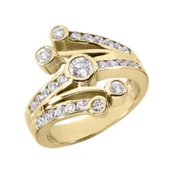 14K White Gold Round Diamond Right Hand Women's Ring 0.95ct -Outlet Radiant Bijou Store 14k gold round diamond right hand womens ring 095ct p 29812 yellow