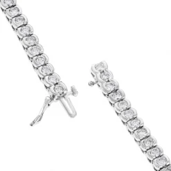 Round Diamond 14K White Gold Women's Tennis Bracelet 4.70ct -Outlet Radiant Bijou Store 14k gold round diamond tennis bracelet 470ct p 260 backwh