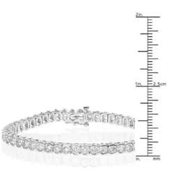 Round Diamond 14K White Gold Women's Tennis Bracelet 4.70ct -Outlet Radiant Bijou Store 14k gold round diamond tennis bracelet 470ct p 260 rulerwh