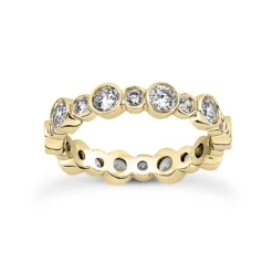 Thin 14K White Gold Round Diamonds Eternity Ring 1.30ct -Outlet Radiant Bijou Store 14k gold round diamonds eternity ring 130ct p 24870 yellow 20220426