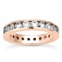 14K White Gold Round Diamonds Eternity Ring 2.20ct -Outlet Radiant Bijou Store 14k gold round diamonds eternity ring 220ct p 24869 rose 20220426