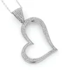 14K White Gold Round Pave Diamond Heart Pendant 0.5ct -Outlet Radiant Bijou Store 14k gold round pave diamond heart pendant 063ct p 6344 wh