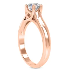 14K White Gold Six-Prong Engagement Ring Mounting 3.2mm -Outlet Radiant Bijou Store 14k gold six prong engagement ring mounting p 23164 back rose 20220426