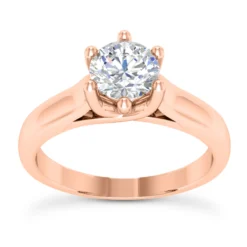 14K White Gold Six-Prong Engagement Ring Mounting 3.2mm -Outlet Radiant Bijou Store 14k gold six prong engagement ring mounting p 23164 rose 20220426