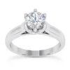 14K White Gold Six-Prong Engagement Ring Mounting 3.2mm -Outlet Radiant Bijou Store 14k gold six prong engagement ring mounting p 23164 white 20220426
