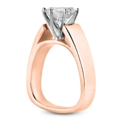 14K White Gold Six-Prong Solitaire Engagement Ring 0.50ct 5.85mm -Outlet Radiant Bijou Store 14k gold six prong solitaire engagement ring 050ct p 23323 back rose 20220426