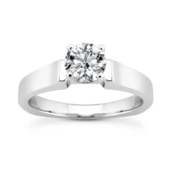 14K White Gold Six-Prong Solitaire Engagement Ring 0.50ct 2.90mm