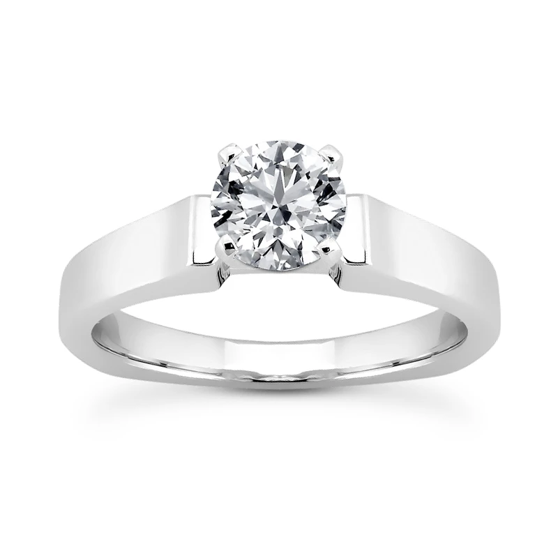 14K White Gold Six-Prong Solitaire Engagement Ring 0.50ct 2.90mm 3 14K White Gold Six-Prong Solitaire Engagement Ring 0.50ct 2.90mm