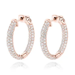 14K White Gold Small Inside Out Diamond Hoop Earrings For Women 2.7ct 1 Inch 10 14K White Gold Small Inside Out Diamond Hoop Earrings For Women 2.7ct 1 Inch -Outlet Radiant Bijou Store 14k gold small inside out diamond hoop earrings 242ct p 6933 ro