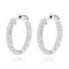 14K White Gold Small Inside Out Diamond Hoop Earrings For Women 2.7ct 1 Inch -Outlet Radiant Bijou Store 14k gold small inside out diamond hoop earrings 242ct p 6933 wh