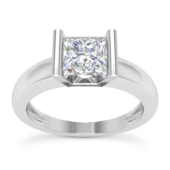 14K White Gold Solitaire Engagement Ring 0.30ct 2.50mm