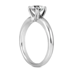 14K White Gold Solitaire Engagement Ring 0.50ct 2.50mm -Outlet Radiant Bijou Store 14k gold solitaire engagement ring 050ct p 24964 back white 20220426