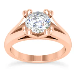 14K White Gold Solitaire Engagement Ring 0.50ct 3.11mm -Outlet Radiant Bijou Store 14k gold solitaire engagement ring 050ct p 24970 rose 20220426