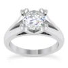 14K White Gold Solitaire Engagement Ring 0.50ct 3.11mm -Outlet Radiant Bijou Store 14k gold solitaire engagement ring 050ct p 24970 white 20220426