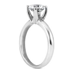 14K White Gold Solitaire Engagement Ring 0.50ct 2.65mm -Outlet Radiant Bijou Store 14k gold solitaire engagement ring 050ct p 24973 back white 20220426