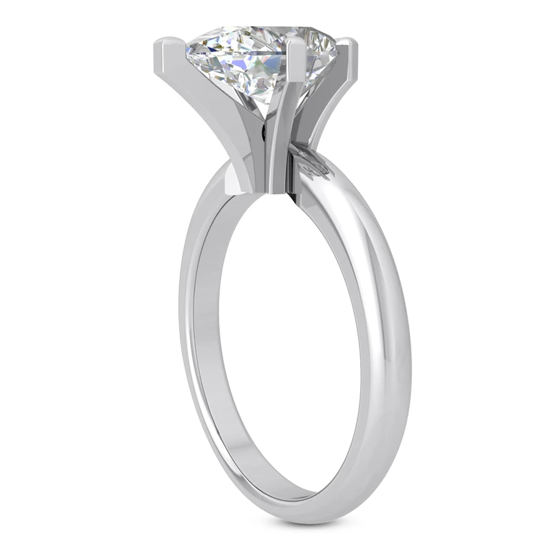 14K White Gold Solitaire Engagement Ring 0.75ct 2mm 6 14K White Gold Solitaire Engagement Ring 0.75ct 2mm - Image 4
