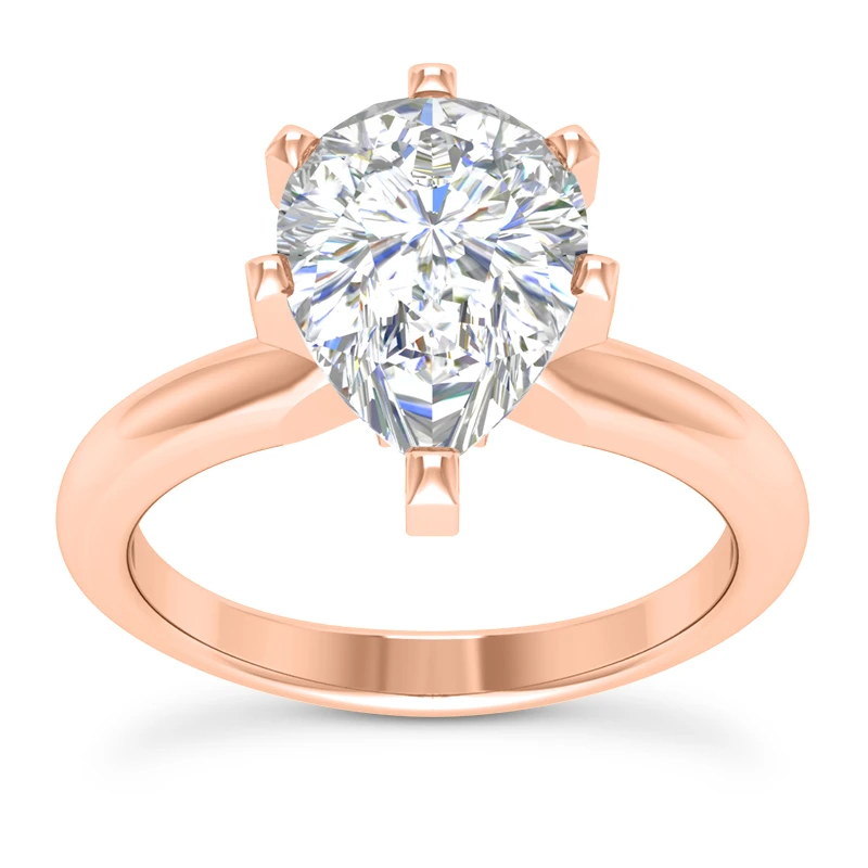 14K White Gold Solitaire Engagement Ring 0.75ct 2mm 5 14K White Gold Solitaire Engagement Ring 0.75ct 2mm - Image 3