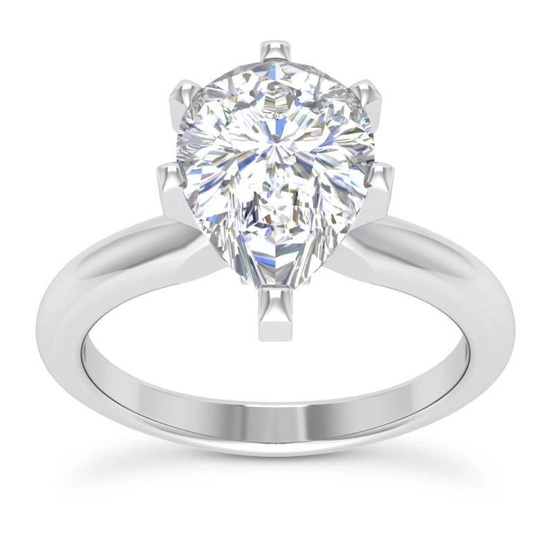 14K White Gold Solitaire Engagement Ring 0.75ct 2mm 3 14K White Gold Solitaire Engagement Ring 0.75ct 2mm