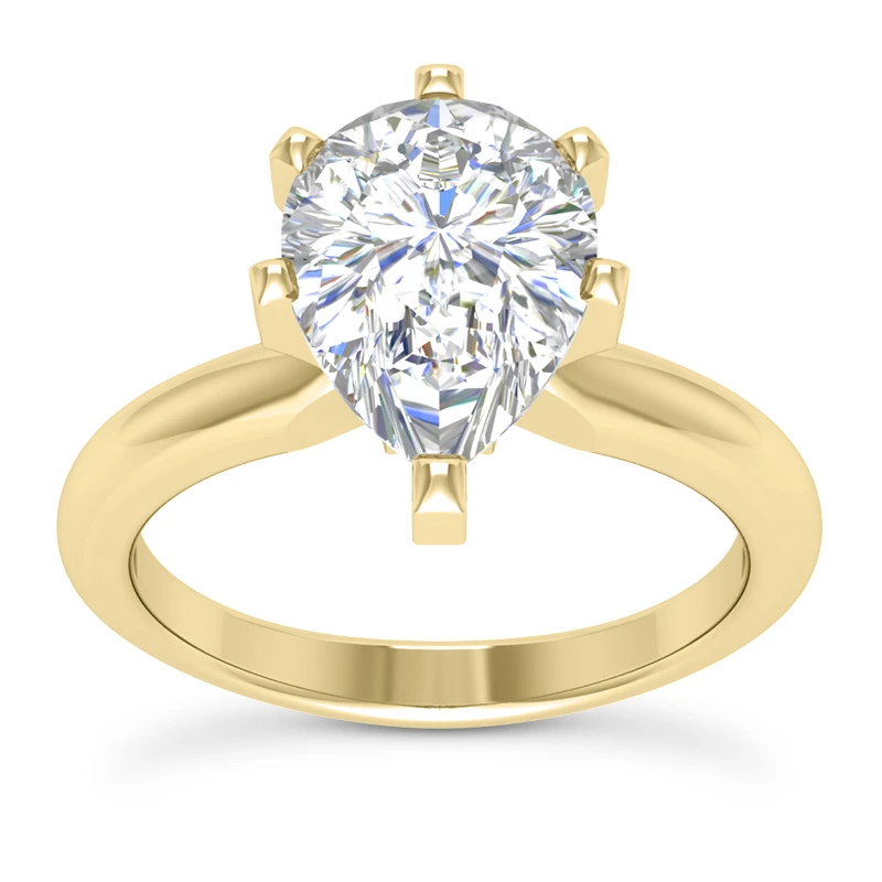 14K White Gold Solitaire Engagement Ring 0.75ct 2mm 4 14K White Gold Solitaire Engagement Ring 0.75ct 2mm - Image 2