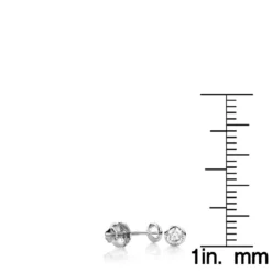 14K White Gold Solitaire Round Diamond Bezel Stud Earrings 0.25ct 13 14K White Gold Solitaire Round Diamond Bezel Stud Earrings 0.25ct -Outlet Radiant Bijou Store 14k gold solitaire round diamond bezel stud earrings 025ct rulerwh