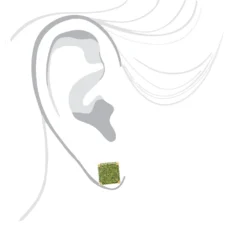 14K Yellow Gold Square Green Diamond Stud Earrings 1.3ct By Luxurman -Outlet Radiant Bijou Store 14k gold square green diamond stud earrings 13ct by luxurman bodye