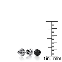 14K White Gold Black Diamonds Stud Earrings 1 Carat 5mm Bezel Setting 13 14K White Gold Black Diamonds Stud Earrings 1 Carat 5mm Bezel Setting -Outlet Radiant Bijou Store 14k gold stud earrings with black diamonds 1 carat p 6047 rulerwh