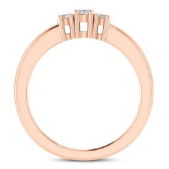 14K White Gold Three Stone Diamond Engagement Ring 0.50ct -Outlet Radiant Bijou Store 14k gold three stone diamond engagement ring 050ct p 24655 additional rose