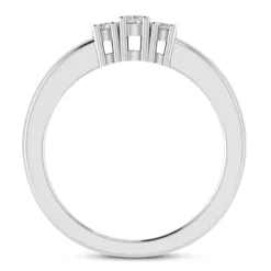 14K White Gold Three Stone Diamond Engagement Ring 0.50ct -Outlet Radiant Bijou Store 14k gold three stone diamond engagement ring 050ct p 24655 additional white