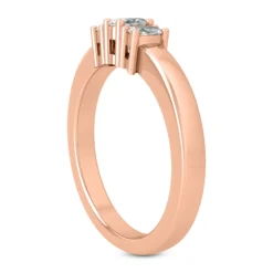 14K White Gold Three Stone Diamond Engagement Ring 0.50ct -Outlet Radiant Bijou Store 14k gold three stone diamond engagement ring 050ct p 24655 back rose 20220426