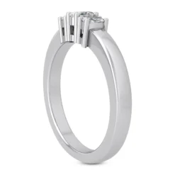 14K White Gold Three Stone Diamond Engagement Ring 0.50ct -Outlet Radiant Bijou Store 14k gold three stone diamond engagement ring 050ct p 24655 back white 20220426