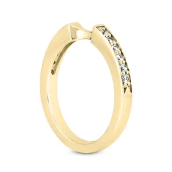 Thin 14K White Gold Unique Diamond Engagement Band 0.10ct -Outlet Radiant Bijou Store 14k gold unique diamond engagement band 010ct p 23547 back yellow 20220426