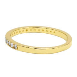 Ultra Thin 14K Yellow Gold Unique Diamond Engagement Stackable Ring 0.21ct -Outlet Radiant Bijou Store 14k gold unique diamond engagement band 021ct p 23613 backye