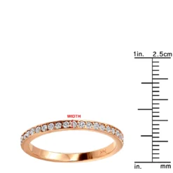 Ultra Thin 14K Yellow Gold Unique Diamond Engagement Stackable Ring 0.21ct -Outlet Radiant Bijou Store 14k gold unique diamond engagement band 021ct p 23613 rulerro