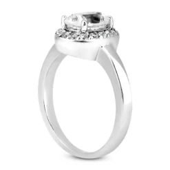 14K White Gold Unique Diamond Engagement Ring 0.62ct 1.95mm -Outlet Radiant Bijou Store 14k gold unique diamond engagement ring 062ct p 24079 back white 20220426