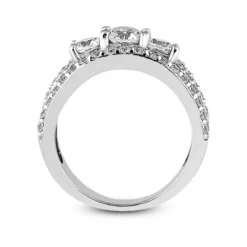 14K White Gold Unique Diamond Engagement Ring 0.85ct 6.8mm -Outlet Radiant Bijou Store 14k gold unique diamond engagement ring 085ct p 24014 additional white