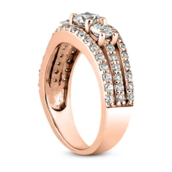 14K White Gold Unique Diamond Engagement Ring 0.85ct 6.8mm -Outlet Radiant Bijou Store 14k gold unique diamond engagement ring 085ct p 24014 back rose 20220426