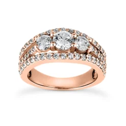 14K White Gold Unique Diamond Engagement Ring 0.85ct 6.8mm -Outlet Radiant Bijou Store 14k gold unique diamond engagement ring 085ct p 24014 rose 20220426