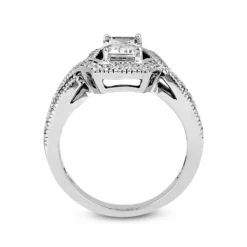 14K White Gold Unique Diamond Engagement Ring 0.94ct 5.4mm -Outlet Radiant Bijou Store 14k gold unique diamond engagement ring 094ct p 24012 additional white