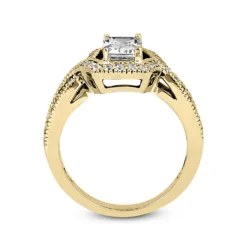 14K White Gold Unique Diamond Engagement Ring 0.94ct 5.4mm -Outlet Radiant Bijou Store 14k gold unique diamond engagement ring 094ct p 24012 additional yellow