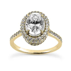 14K White Gold Unique Oval Halo Diamond Engagement Ring 0.97ct -Outlet Radiant Bijou Store 14k gold unique diamond engagement ring 097ct p 23575 yellow 20220426