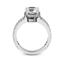 14K White Gold Unique Diamond Engagement Ring 1.03ct -Outlet Radiant Bijou Store 14k gold unique diamond engagement ring 103ct p 23630 additional white