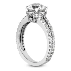 14K White Gold Unique Diamond Engagement Ring 1.03ct -Outlet Radiant Bijou Store 14k gold unique diamond engagement ring 103ct p 23630 back white 20220426