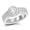14K White Gold Unique 3 Row Diamond Engagement Ring 1.06ct -Outlet Radiant Bijou Store 14k gold unique diamond engagement ring 106ct p 23845 wh