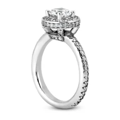 14K White Gold Unique Diamond Engagement Ring 1.11ct -Outlet Radiant Bijou Store 14k gold unique diamond engagement ring 111ct p 24002 back white 20220426